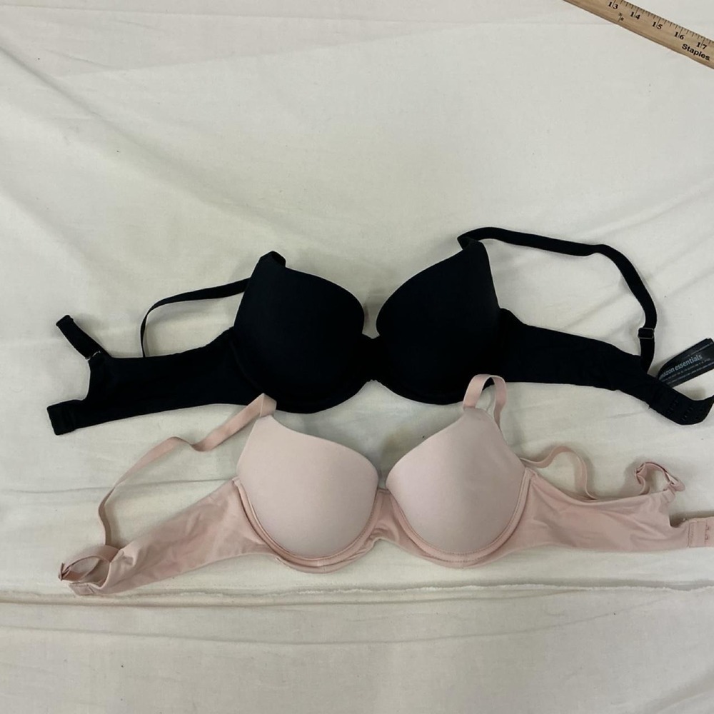 Bundle of 2 Amazon Essentials T-Shirt Bras – Size 32B – NWOT